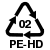 Logo PE-HD Recyclingcode 02